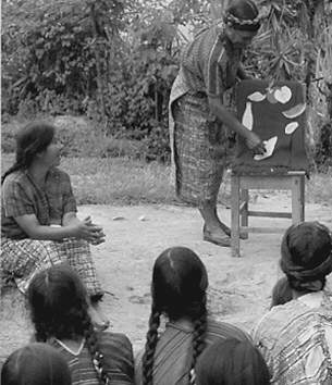 The village of San Martín was burned down soon after David Werner took this photo, which appears on the cover of ‘Helping Health Workers Learn’.