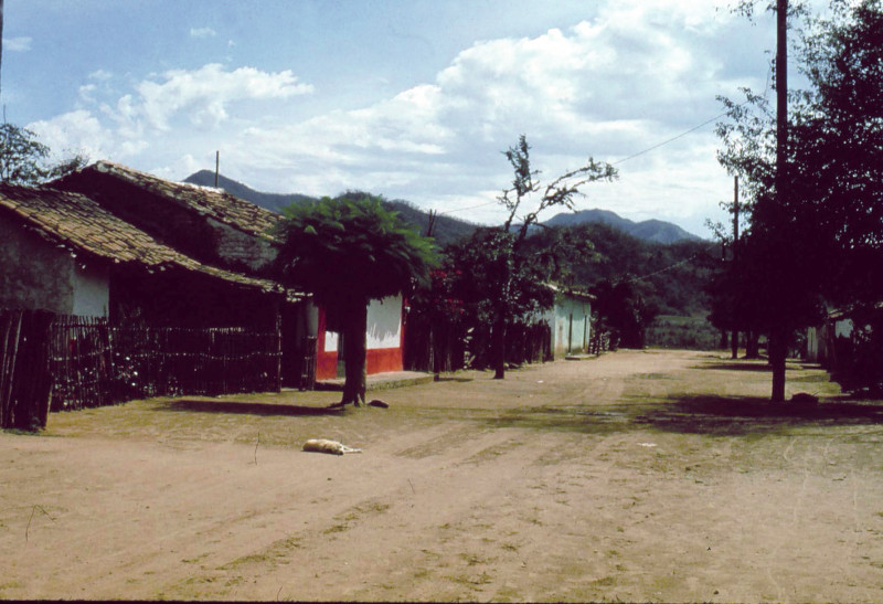 The upper street of Ajoya.