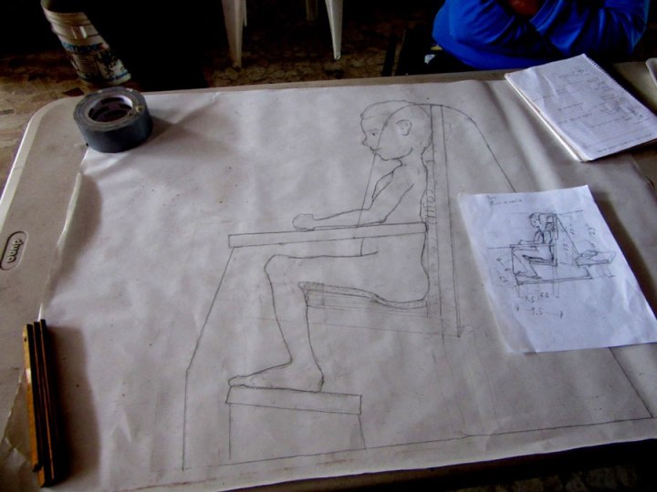 Dibujando el diseño para el asiento de Susi