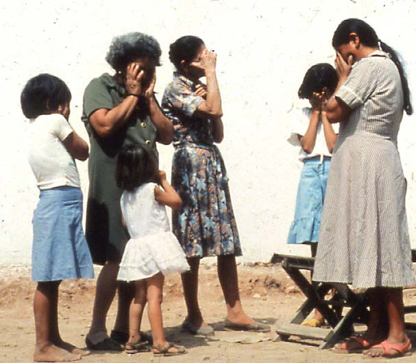 Women and children abandoned their homes to take refuge with neighbors. At last, many women gathered together in Tristina’s home, weeping over their plight.