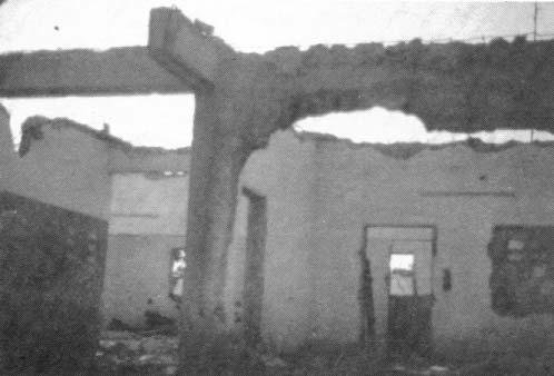 Remains of the health worker's home