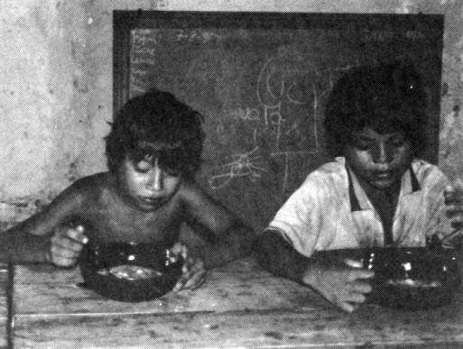 A soup kitchen feeds a few of Nicaragua's 17,000 street children.