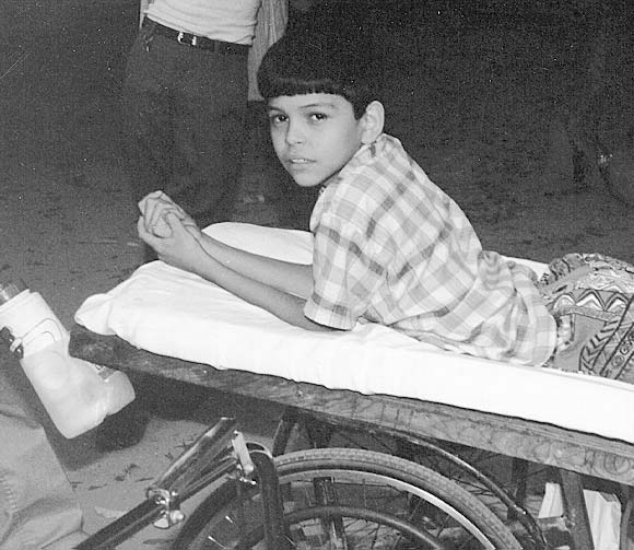 When Alejandro was brought to PROJIMO he already had deep pressure sores on his backside. The team built a gurney (narrow wheeled cot) for him to keep weight off the sores while allowing him to move about and attend school. Also, PROJIMO confronted the azatlan authorities, insisting that they assist Alejandro with medical and schooling expenses so he might lead a decent life.