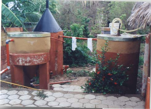 This biological treatment system in the organic cosmetic factory turns sewage into clean water without use of chemicals.