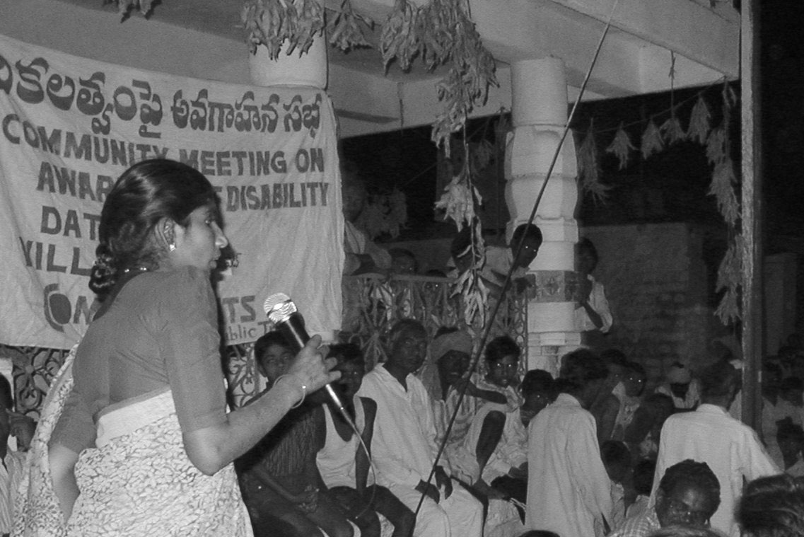Disabled sangam members and social activists conduct an Disability Awareness Festival for all the village.