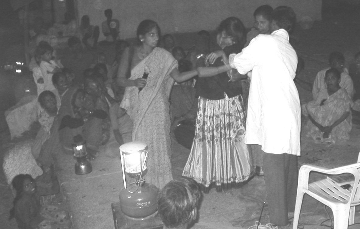 In this skit, parents take their mentally retarded girl to a quack, who sells them costly medicines "to cure her." The traditional healer does the same. Villagers learn the importance of being kind to such a child, and helping her learn basic skills.