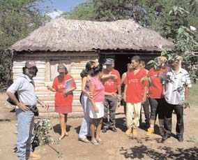 In the village of Monjara the CBR team took David Werner to the hut of a woman who had a stroke.