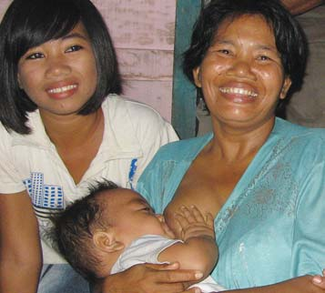 In Kalimantan many mothers go directly from breastfeeding their babies ...