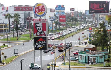 Like most cities around the world, Lima has not escaped the American junk food industry.