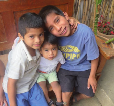 The children at the Casa Hogar, despite their stressful backgrounds, show a lot of love and caring for each other.