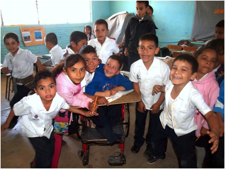 The kids in Miguel Angel's class (1st grade) go out of their way to make the new arrival welcome.