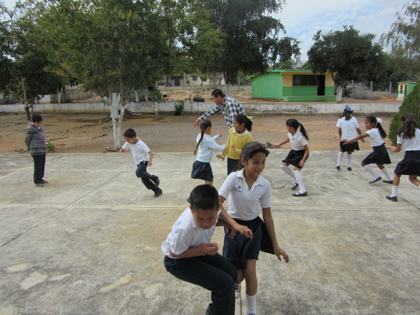 Initially Tonio was reluctant to participate in the group games.